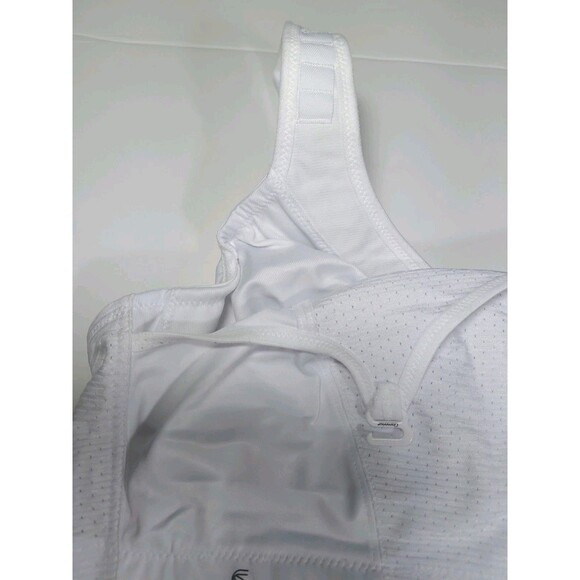 Glamorise Sport Bra 46B White Support Adjustable Strap No Wire/Padding - Picture 3 of 9